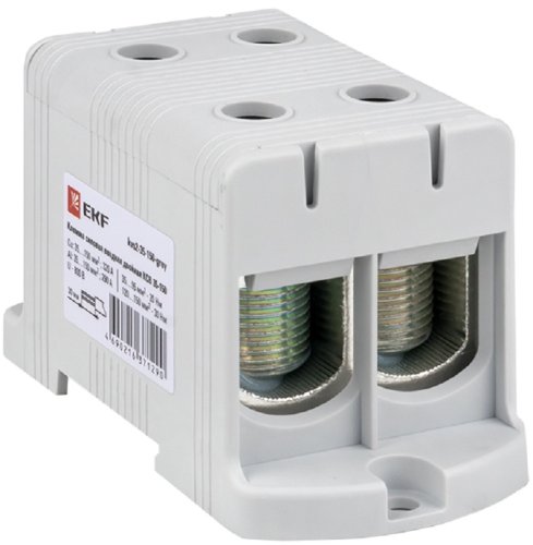 Клемма вводная силовая EKF PROxima КВС-35/150 2-х рядная 35-150мм2 серый фото Клемма вводная силовая EKF PROxima КВС-35/150 2-х рядная 35-150мм2 серый картинка